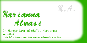 marianna almasi business card